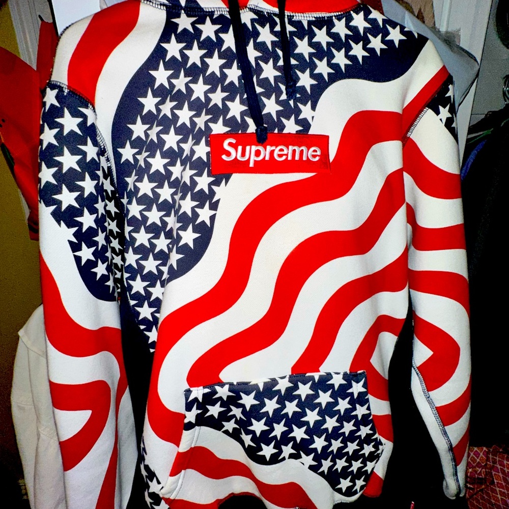 Supreme American Flag Hoodie